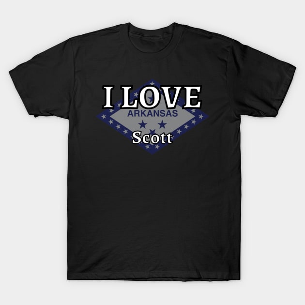 I LOVE Scott | Arkensas County T-Shirt by euror-design